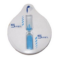 Custom Water Drop Shaped Sand Timer with Suction Cap, 4"W x 4 3/4"L